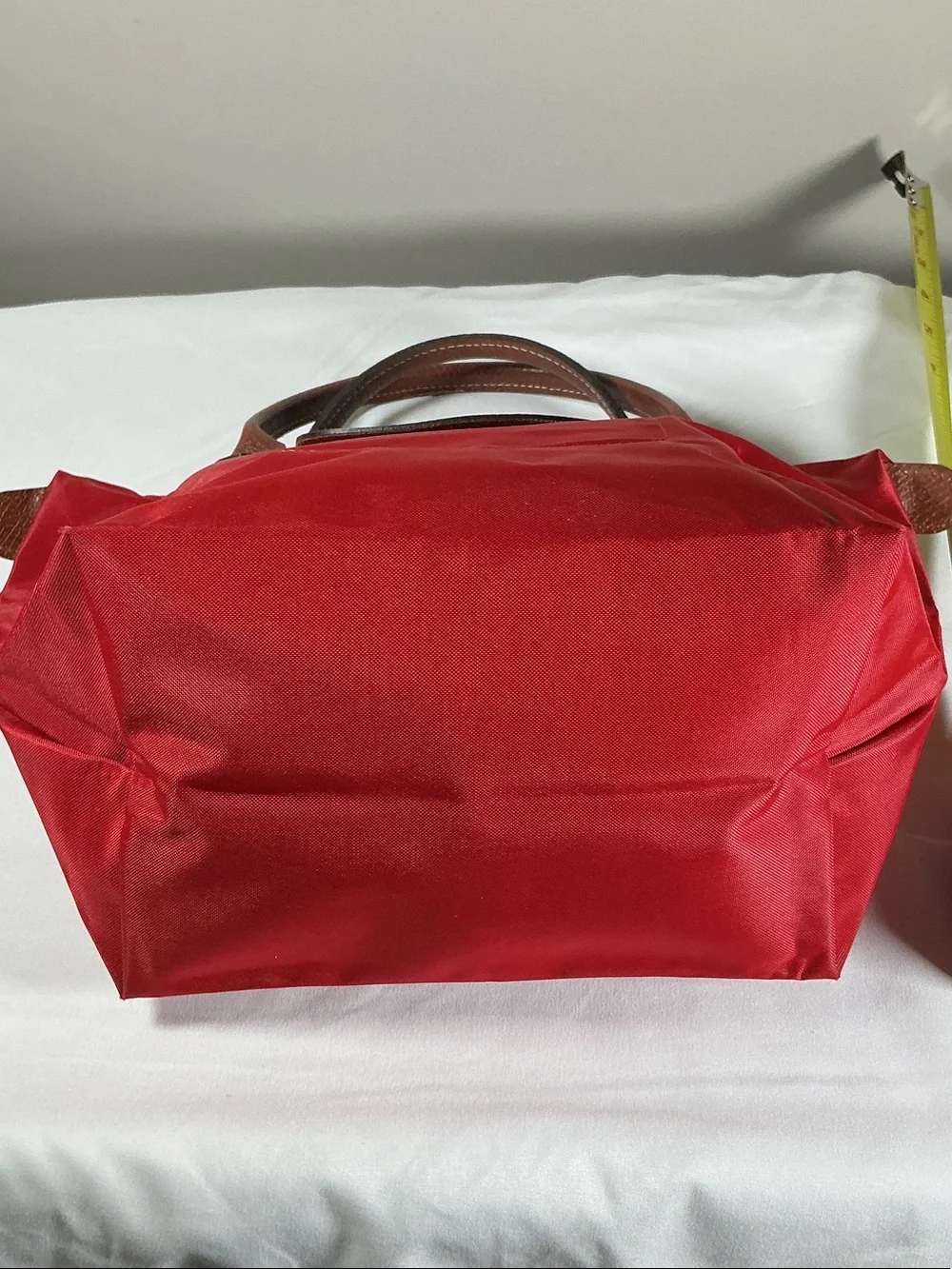 Longchamp Le Pliage Small Red Tote Bag | Made in France | Like New - Picture 5 of 9